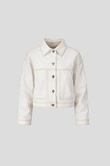 Nachhaltige Jeansjacke in Off-White – faire Produktion – Clara Himmel
