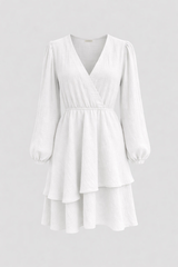 Nachhaltiges Kleid aus Musselin in Off-White – fair produziert – Clara Himmel