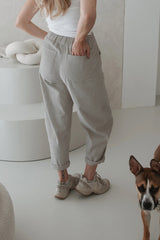 O-Shape-Cordhose Taupe