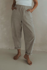 O-Shape-Cordhose Taupe