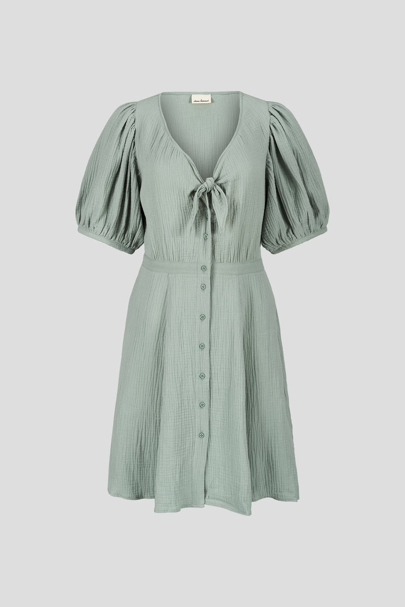 Kleid mit Schleife Faded Green