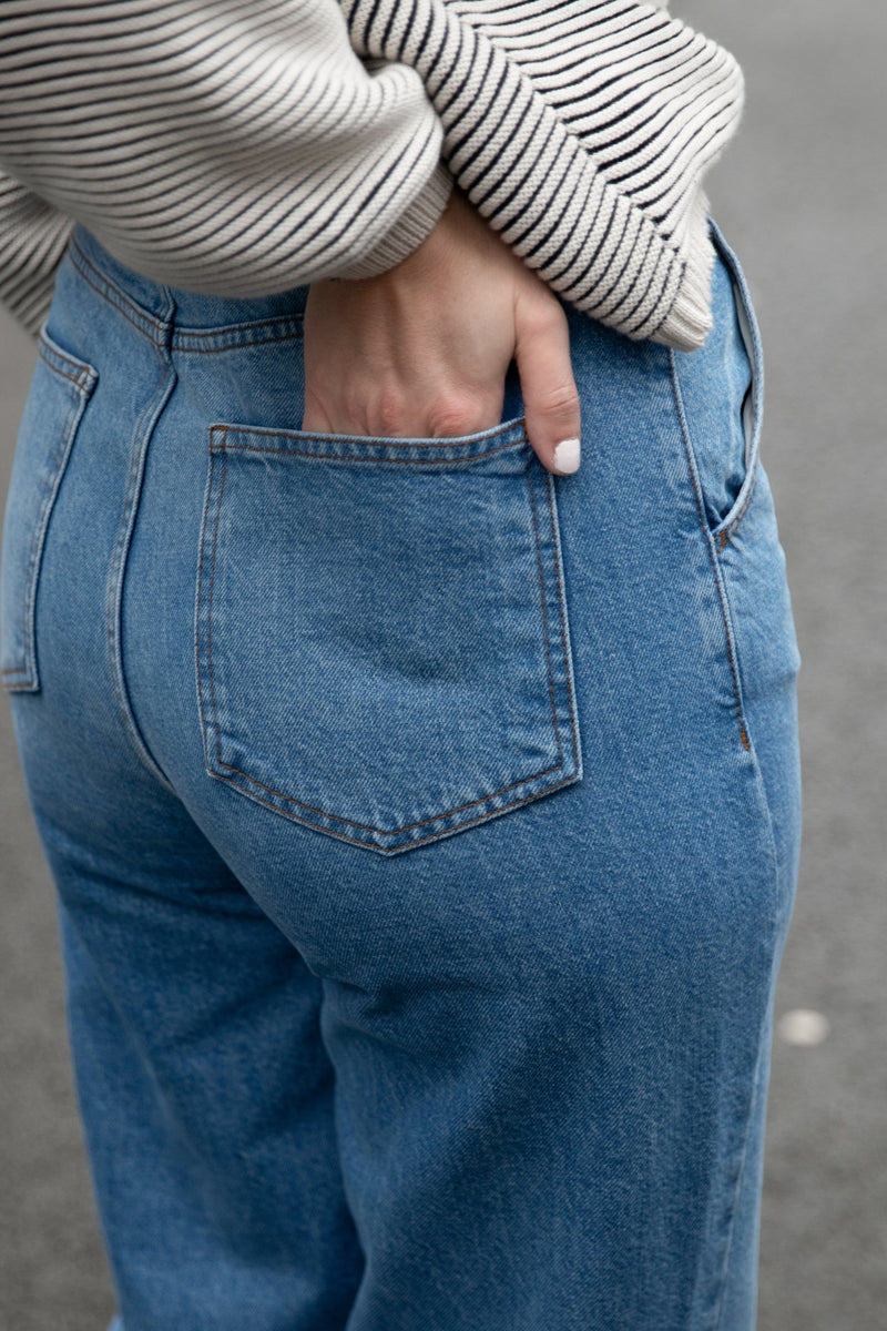 Mom-Jeans Mid Blue