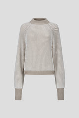 Strickpullover Streifen Beige/Ecru