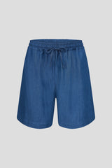 Shorts aus Lyocell Indigo