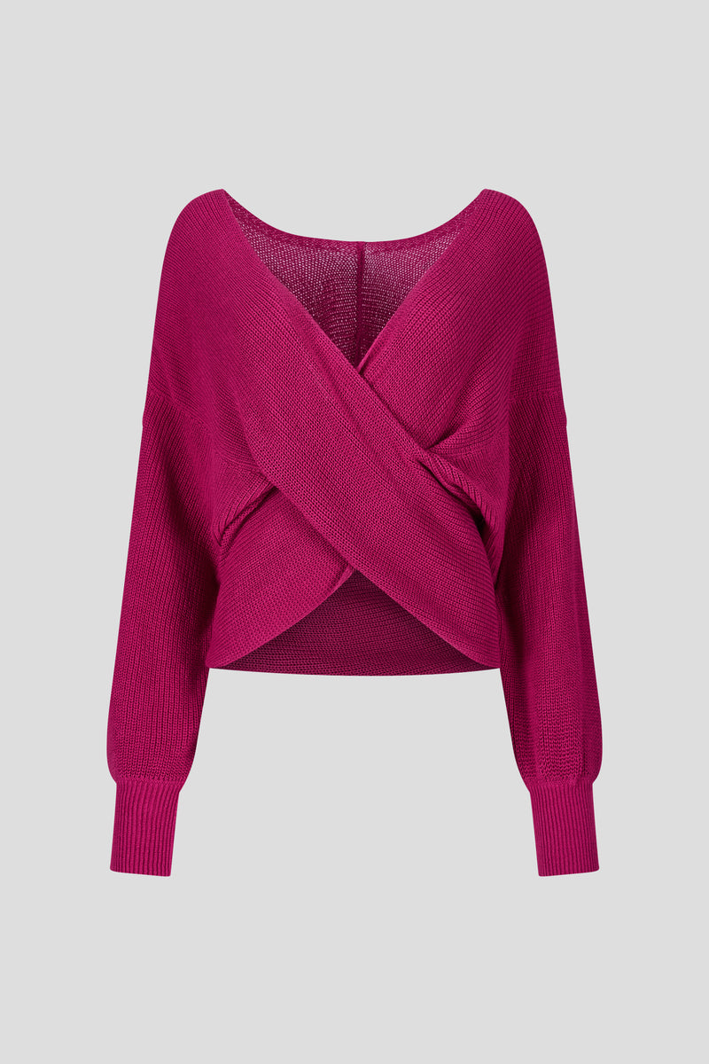 Wrap-Pullover Pink