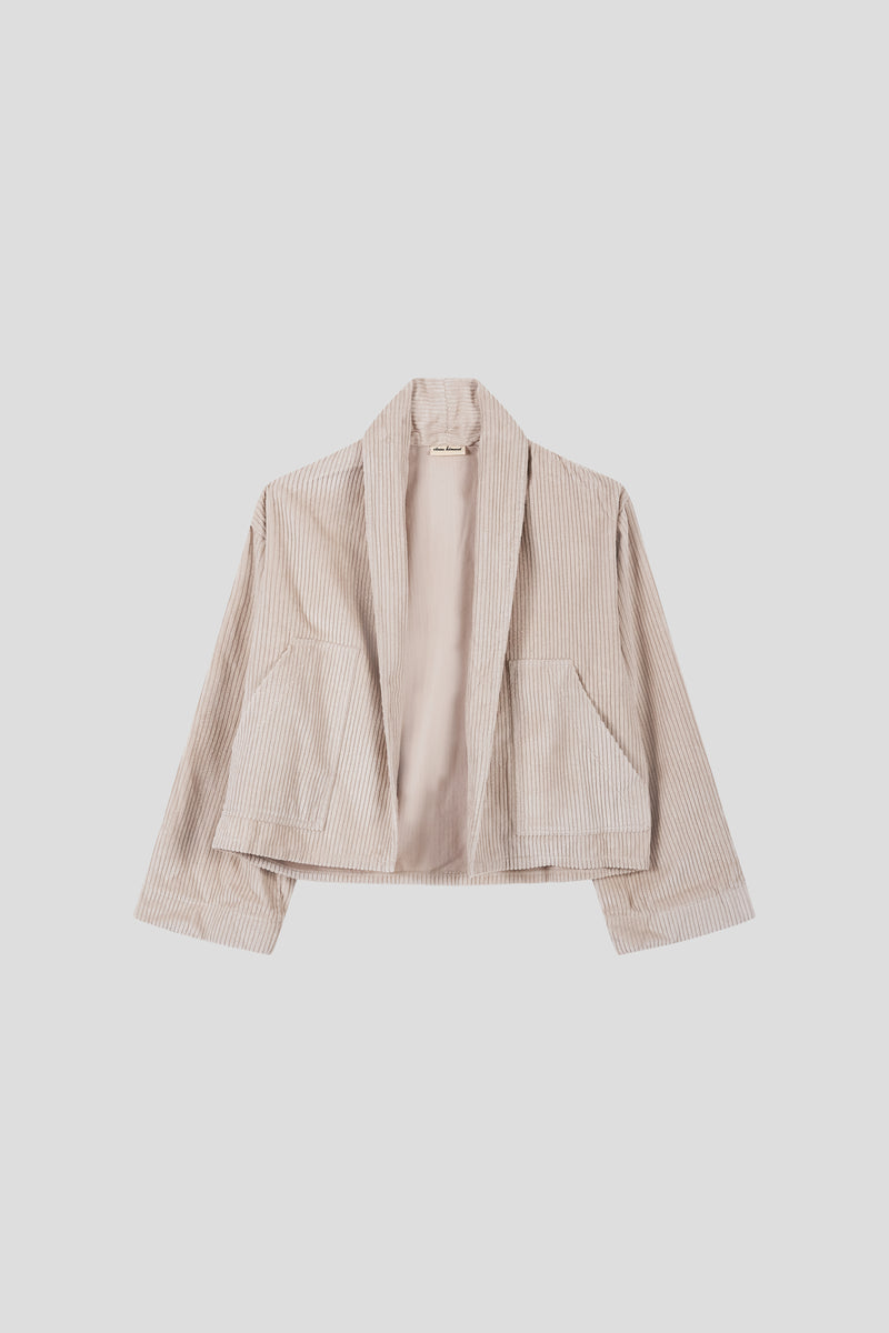 Cordjacke Beige
