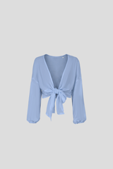 Wickelbluse Light-Blue