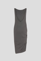 Dress made of ribbed jersey grey