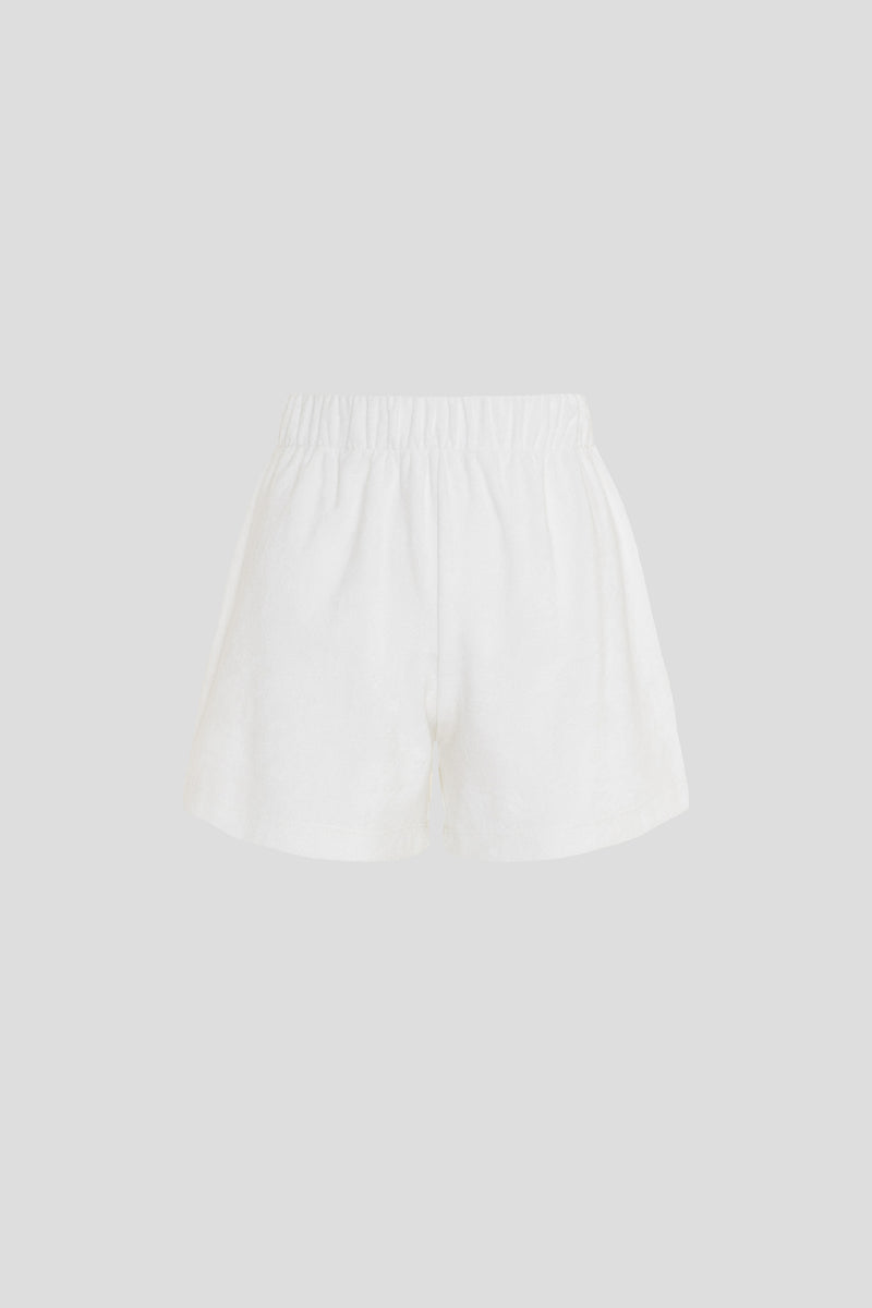 Frottee Shorts Weiß