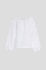 Bluse aus Musselin White Dots IBIZA