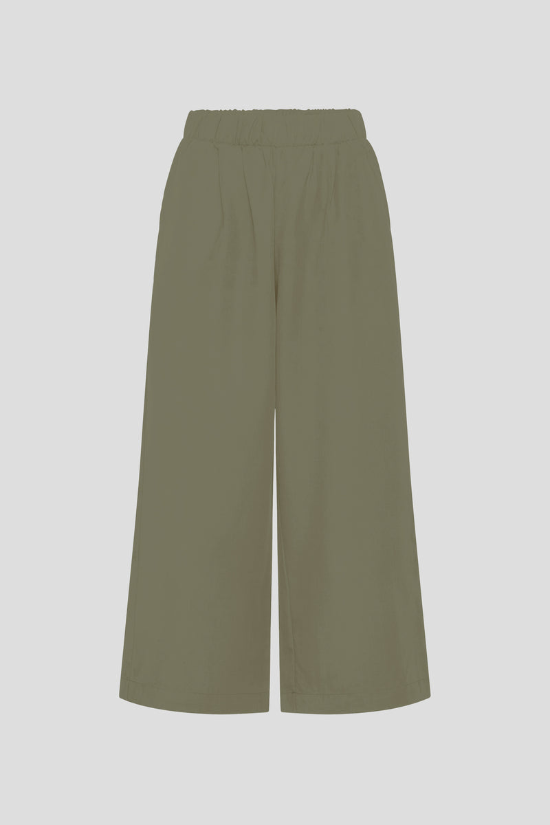 Culotte aus Lyocell Khaki