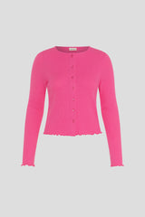 Jacket in rib jersey pink PISA