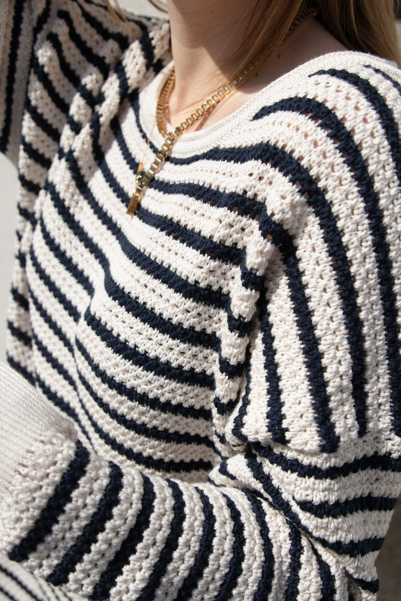 knitted dress stripes 