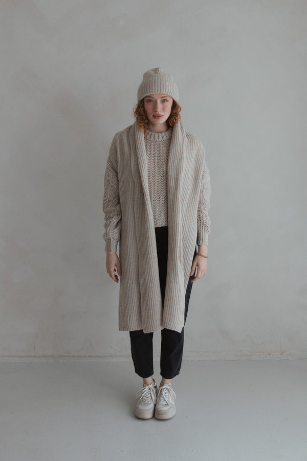 Strickschal Light Sand