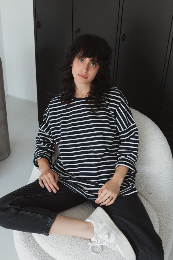 Longsleeve Navy Streifen