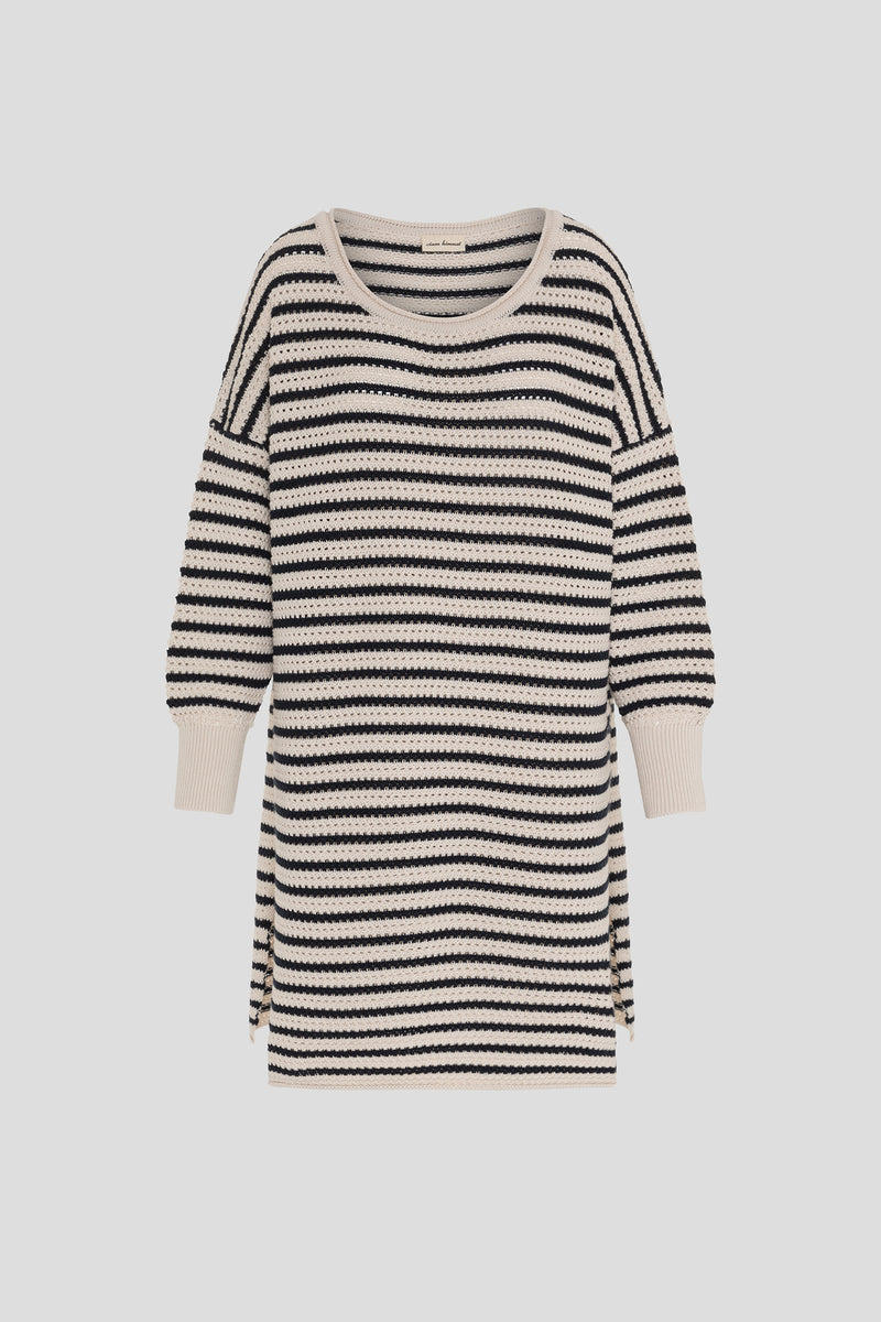 knitted dress stripes 