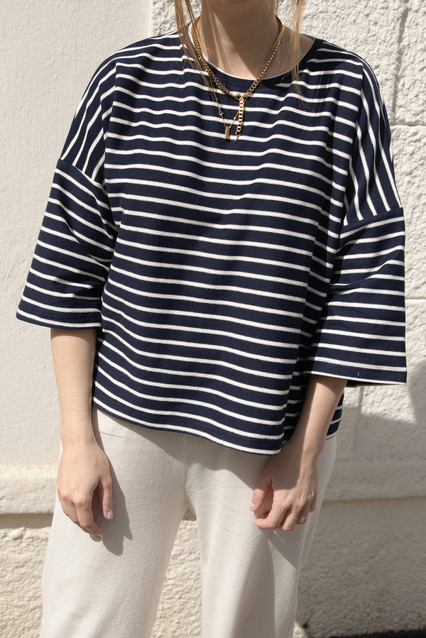 Oversize-Shirt Navy Streifen SAINT-TROPEZ