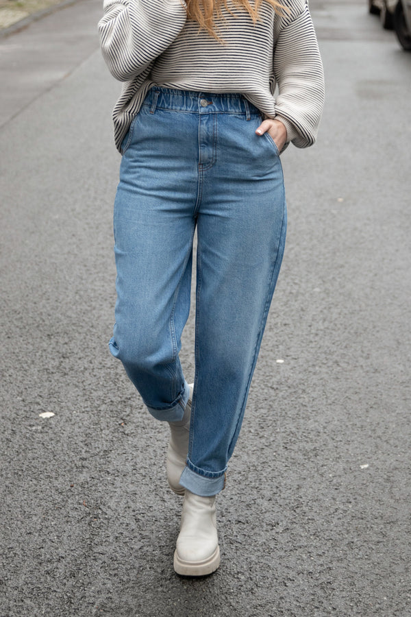 Mom-Jeans Mid Blue