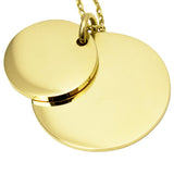 DOUBLE COIN NECKLACE GOLD PLATED