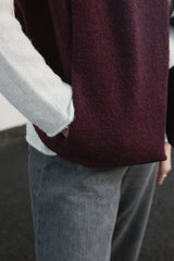 Weste aus Wolle Burgundy