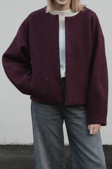 Jacke aus Wolle Burgundy