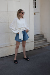 Denim Shorts Mid-Blue