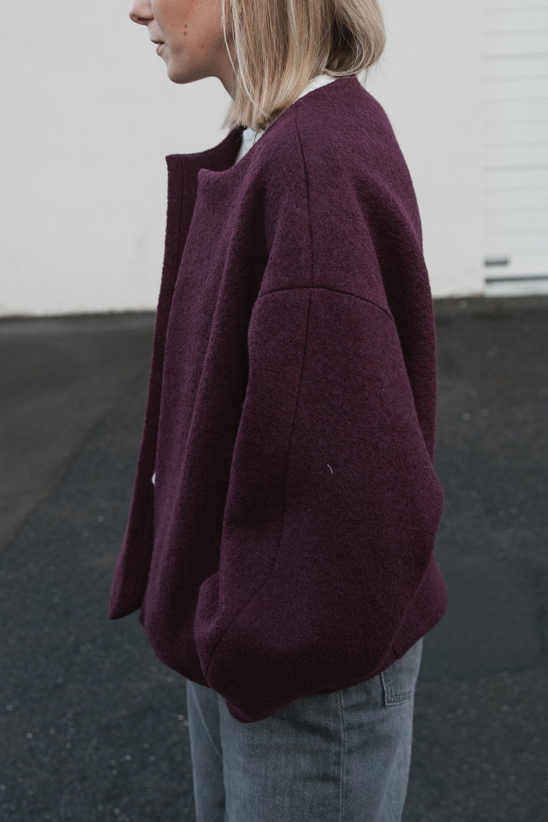 Jacke aus Wolle Burgundy
