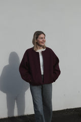 Jacke aus Wolle Burgundy