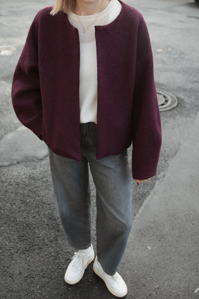 Jacke aus Wolle Burgundy