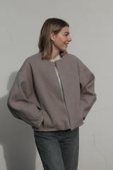 Jacke aus Wolle Sand