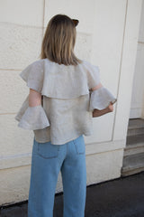 Ruffled Blouse Faded Green