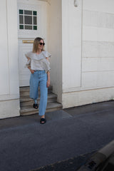 Ruffled Blouse Faded Green