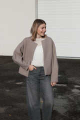 Jacke aus Wolle Sand