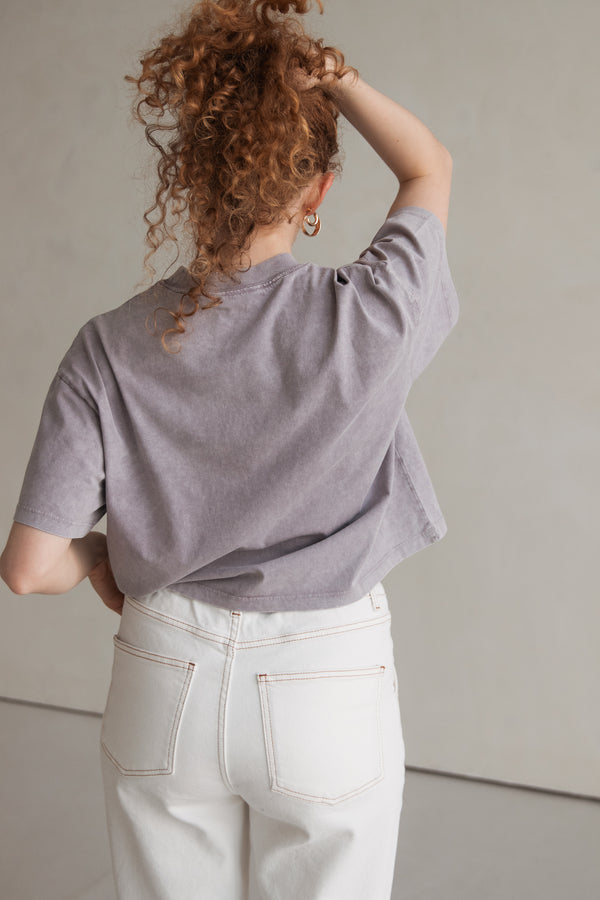 Cropped Shirt Vintage Lilac