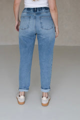 Mom-Jeans Mid Blue