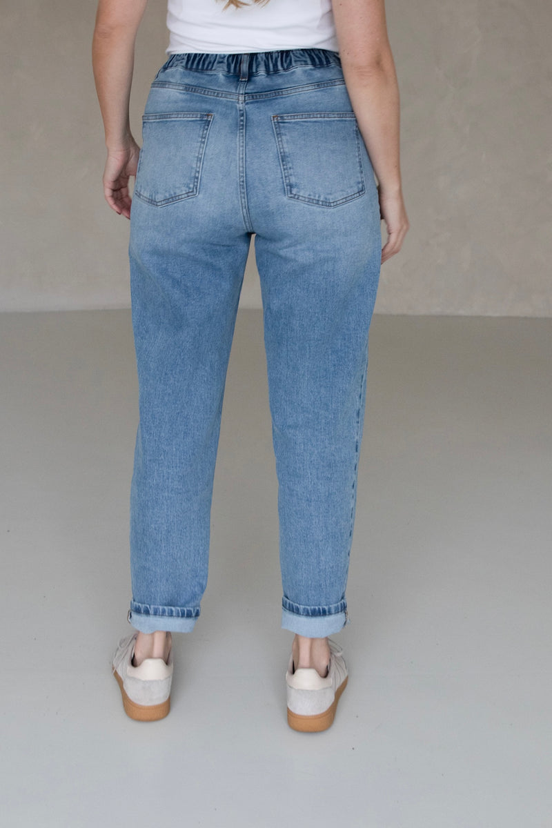 Mom-Jeans Mid Blue