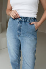 Mom-Jeans Mid Blue