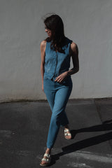 Nachhaltige Jeansweste in Mid-Blue – faire Produktion – Clara Himmel