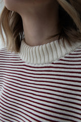 Knitted sweater striped red SAILOR