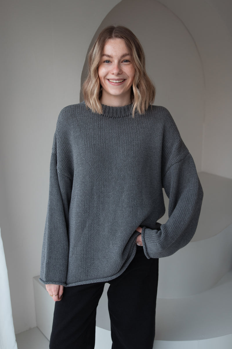 Strickpullover Grey-Melange