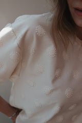 Shirt mit Sonnenmuster Ecru