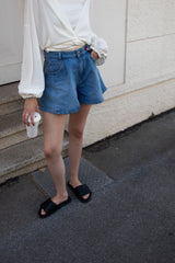 Denim Shorts Mid-Blue