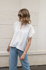Bluse aus Lyocell Off White