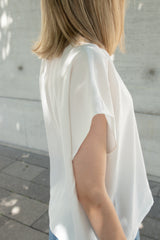 Bluse aus Lyocell Off White