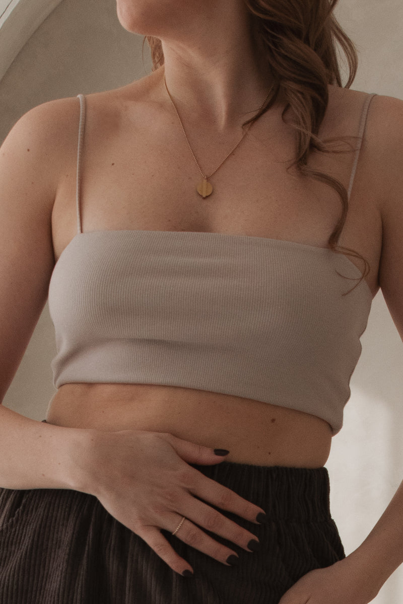 Bustier Top Made of Rib Jersey White
