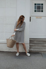 knitted dress stripes 
