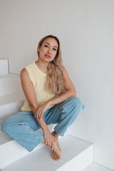 Strickweste Butter Yellow