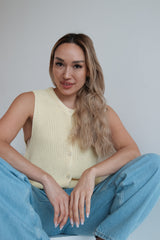 Strickweste Butter Yellow