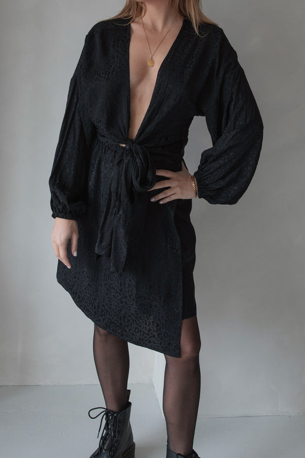 Wickelbluse Black-Leo DYLON