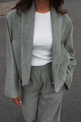 Cordjacke Faded Green